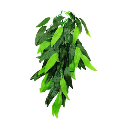 Reptile Plants Hanging Fake Vines Climbing Reptile Terrarium Plant Habitat Decoration For Bearded Dragons Snake Lizards Supplies