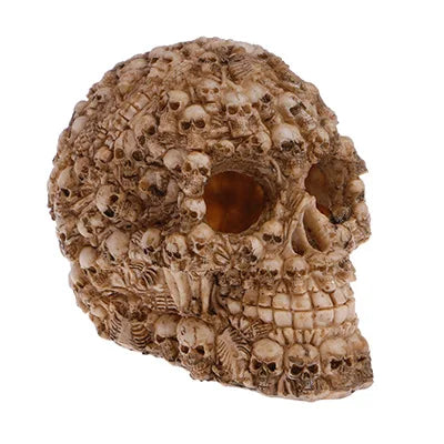 Resin Head Bone Skull Statue Terrarium Reptile Hide Cave Aquarium Fish Tank Landscape Decor Ornament Accessories