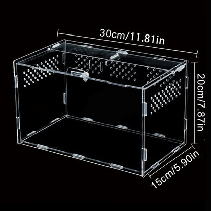 Reptile Breeding Box Acrylic Turtle Spider Lizard Acrylic Transparent Insect Breathable Acrylic Box Breeding Nest