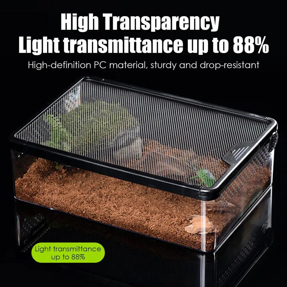 Reptile Acrylic Transparent Breeding Box Insect Spider Lizard Scorpion  Anti-escape Cage Arboreal Enclosure Habitat Reptiles Box