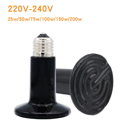 25W 50W 75W 100W 150W 200W Far Infrared Pet Heating Lamp Ceramic 110V 220V Reptile Turtle Brooder Bulb Heat Emitter Light Bulb