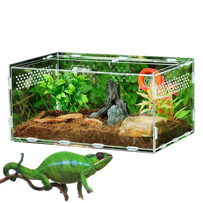 Reptile Breeding Box Acrylic Turtle Spider Lizard Acrylic Transparent Insect Breathable Acrylic Box Breeding Nest