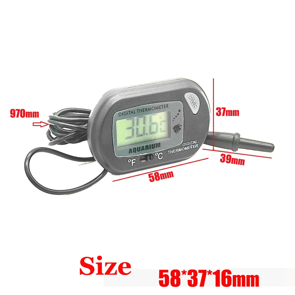 -50-70℃/-58-158°F Mini Electronic Digital Display Fish Tank Thermometer  Reptile Thermometer with Probe