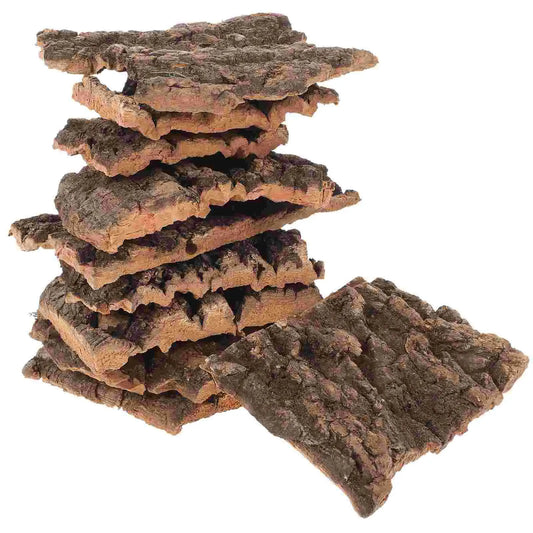 10 Pcs Tree Bark Decors Artificial Bark Terrarium Fogger Decor Snake Basking Platform Cork Reptiles Decorations Wood Tree