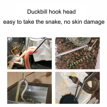 Snake Hook Retractable Professional Snake Catching Tool Reptiles Stainless Steel Hook Accessorie