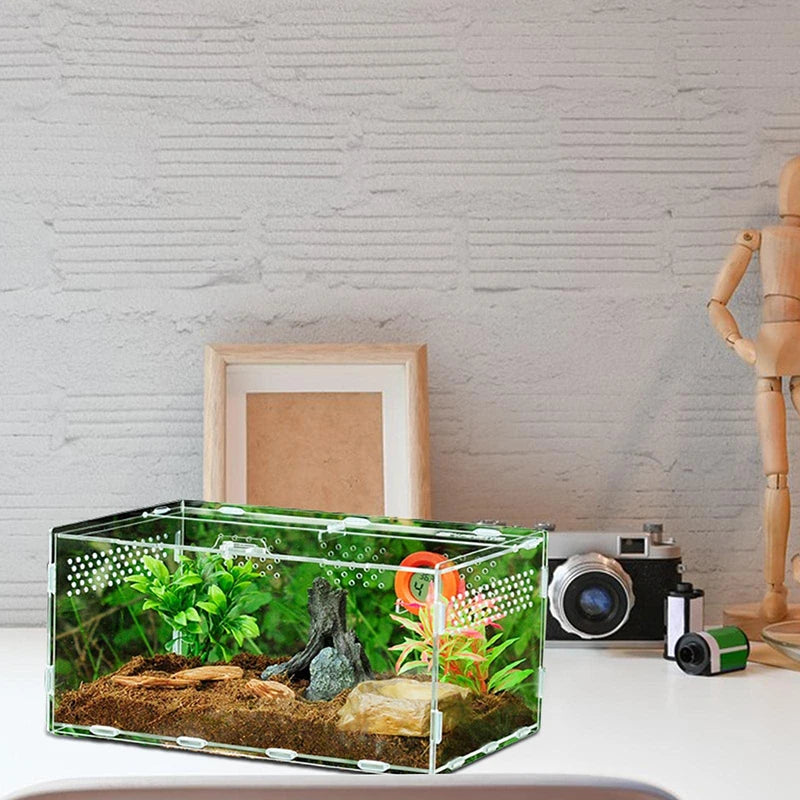 Reptile Breeding Box Acrylic Turtle Spider Lizard Acrylic Transparent Insect Breathable Acrylic Box Breeding Nest