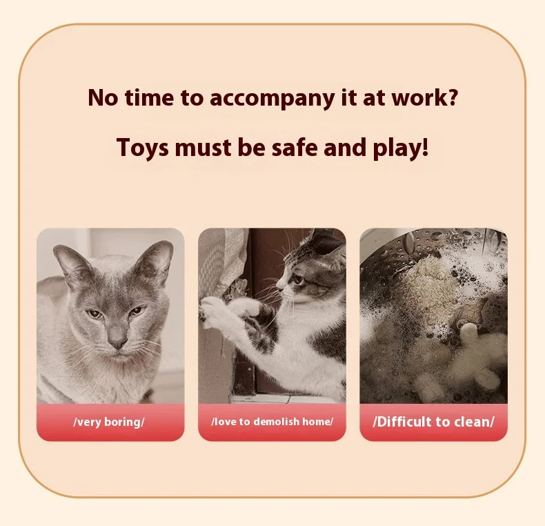 Rechargeable Cat Toys Interactive Smart Pet Interaction Automatic Rolling Ball Toy Accessories for Cats Electric Dog Ball Things