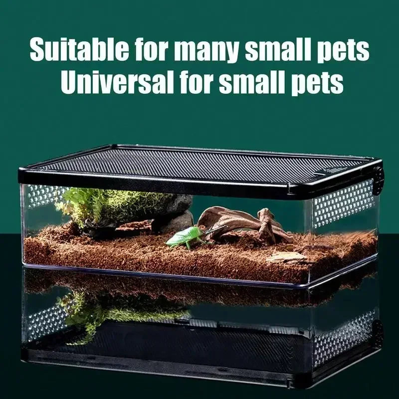 Reptile Acrylic Transparent Breeding Box Insect Spider Lizard Scorpion  Anti-escape Cage Arboreal Enclosure Habitat Reptiles Box