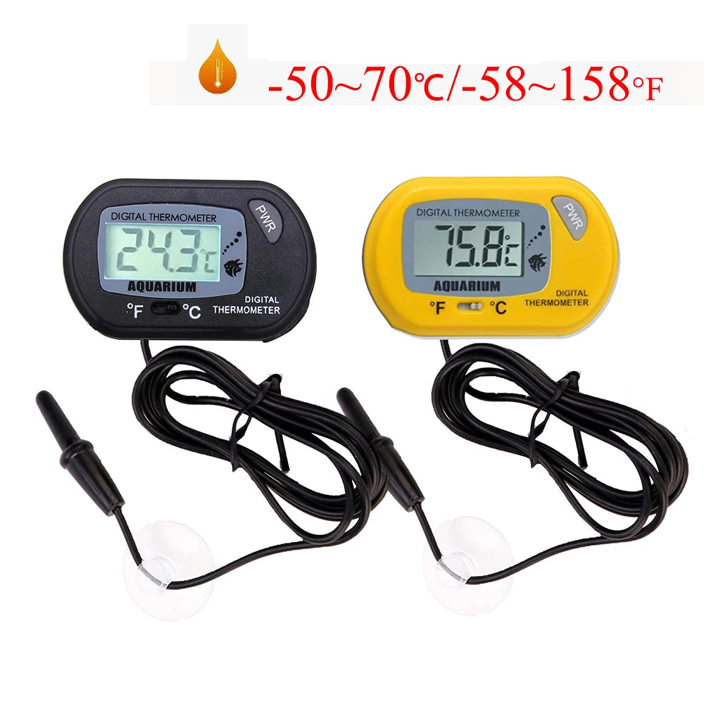 -50-70℃/-58-158°F Mini Electronic Digital Display Fish Tank Thermometer  Reptile Thermometer with Probe