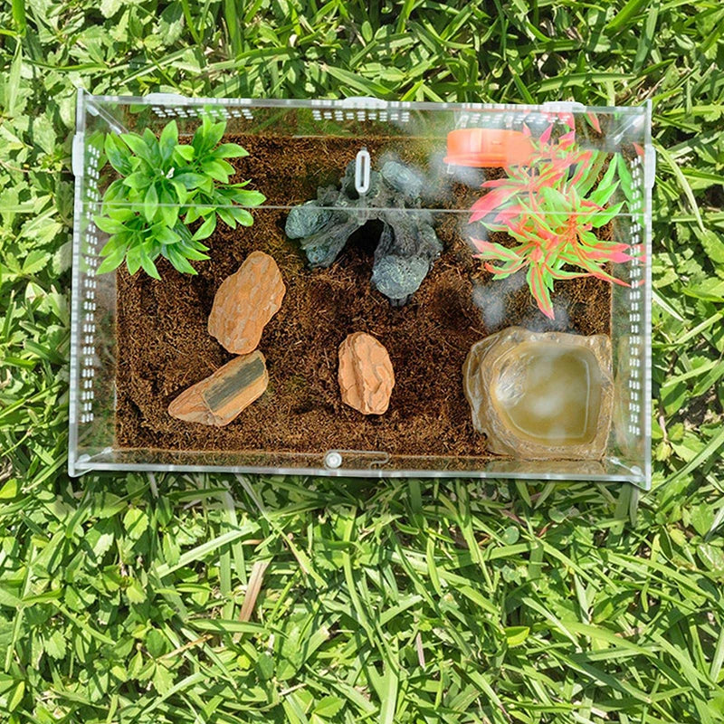 Reptile Breeding Box Acrylic Turtle Spider Lizard Acrylic Transparent Insect Breathable Acrylic Box Breeding Nest