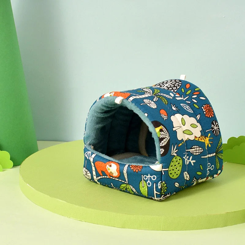 Cute House Guinea Pig Ferrets Small Animal Hammock Ferret Ferret Cage Accessories Beds Winter Warm Chinchilla Mat Hamster House