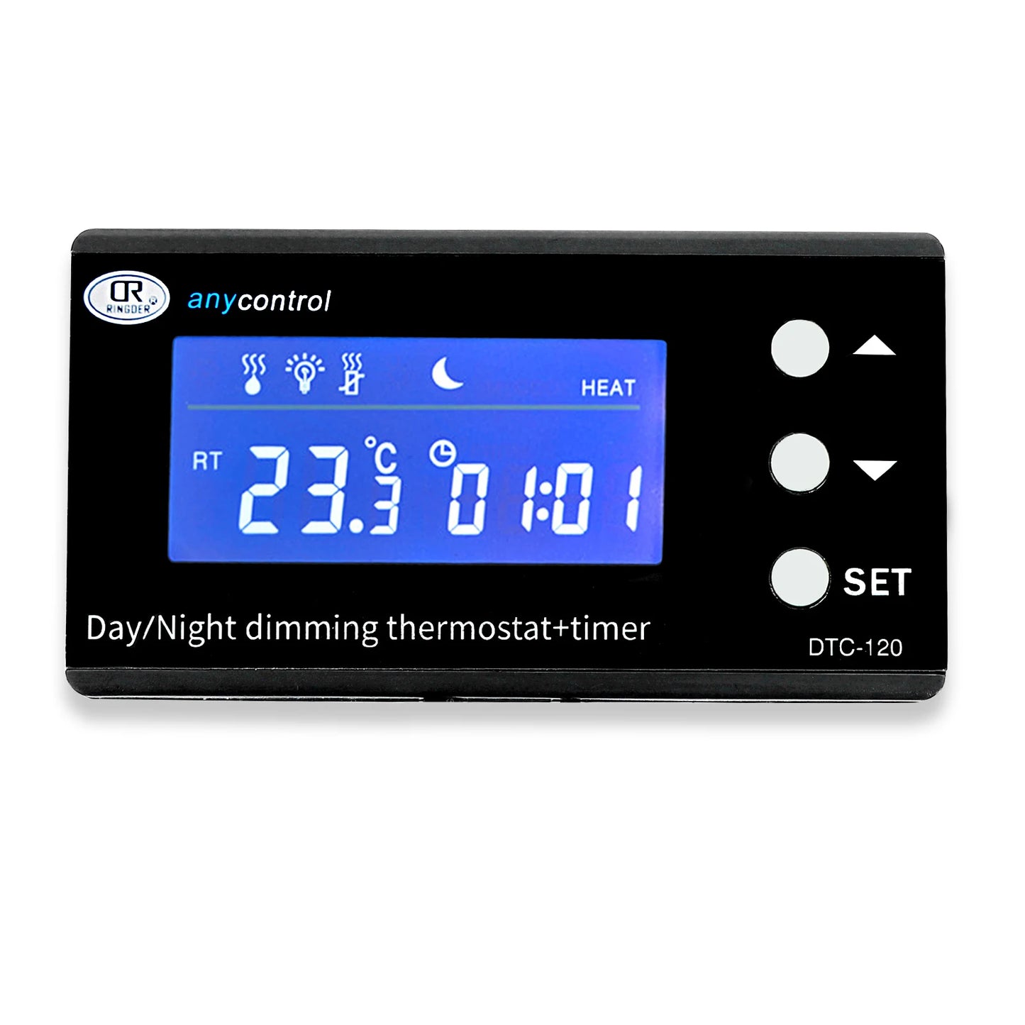 Digital Reptile Thermostat LCD Display High Accuracy Multipurpose Day/Night Dimming Digital Timer for Aquarium Terrarium